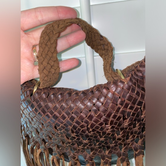 Vintage boho leather fringe bag - Picture 3 of 7